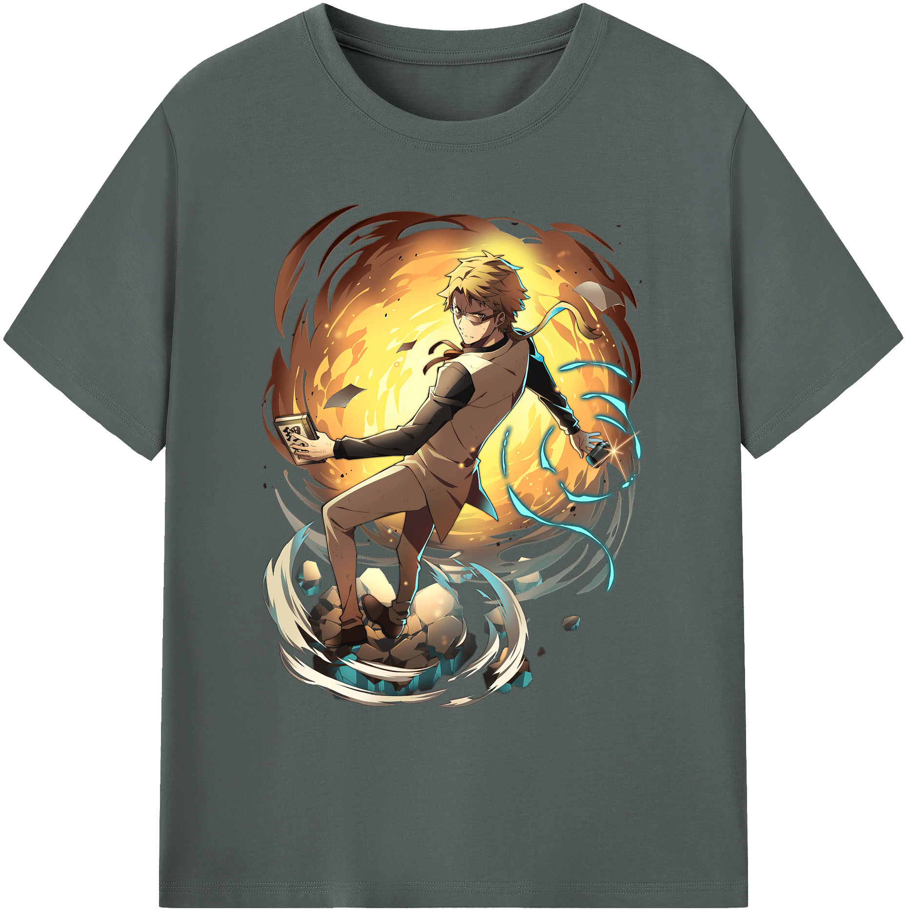 （画像用） 文豪ストレイドッグス Bungo Stray Dogs 綿100％ メンズ半袖Tシャツ｜肌触りやわらか＆通気性
